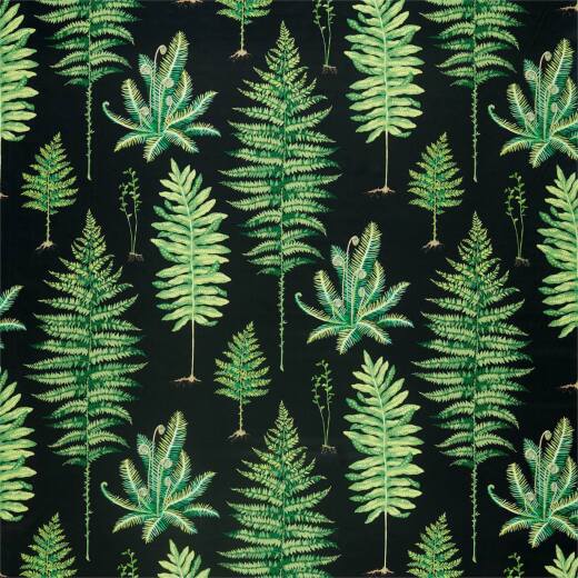 Made To Measure Curtains Fernery Botanical Green/Charcoal