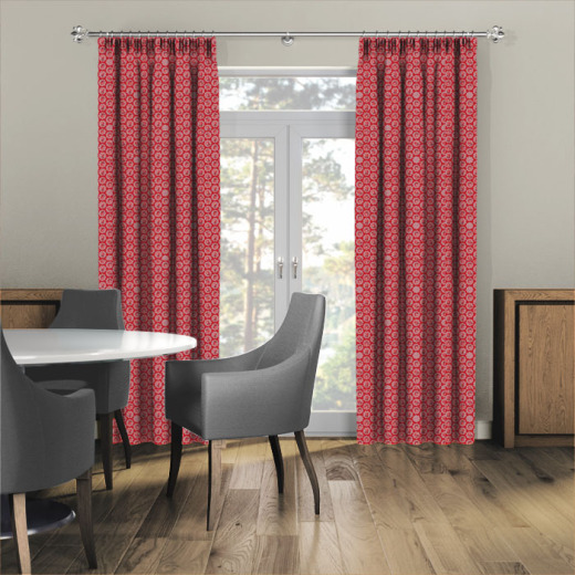 Made To Measure Curtains Freston Rose Red
