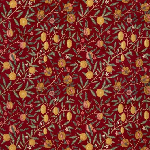 Made To Measure Curtains Fruit Velvet Madder/Bayleaf