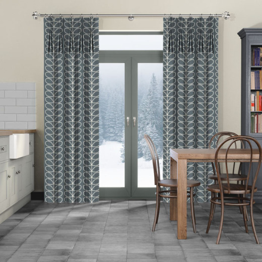 Made To Measure Curtains Orla Kiely Linear Stem Cool Grey