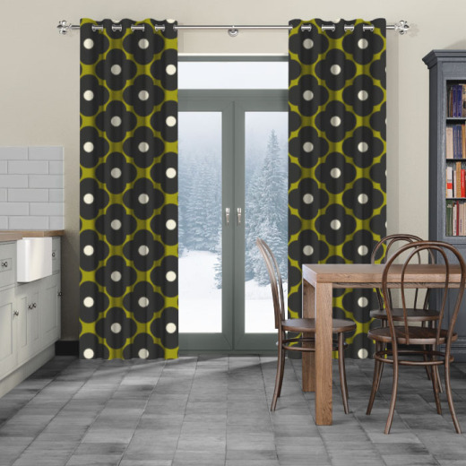 Made To Measure Curtains Orla Kiely Spot Flower Seagrass