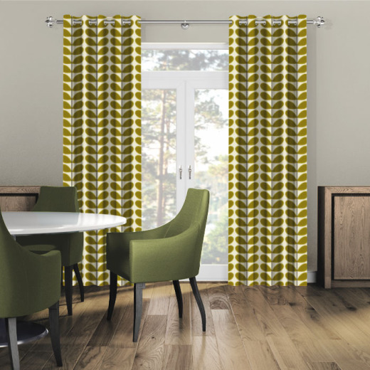 Made To Measure Curtains Orla Kiely Two Colour Stem Olive