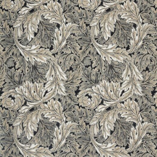 Made To Measure Curtains Pure Acanthus Weave Black Ink