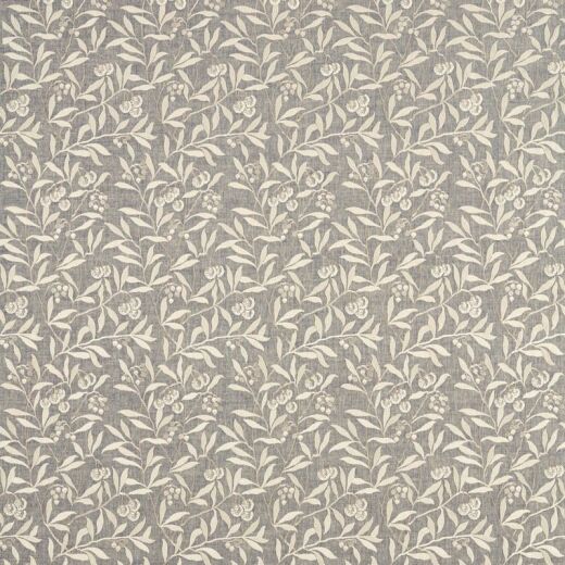 Made To Measure Curtains Pure Arbutus Embroidery Inky Grey