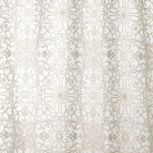 Made To Measure Curtains Pure Net Ceiling Embroidery Paper White