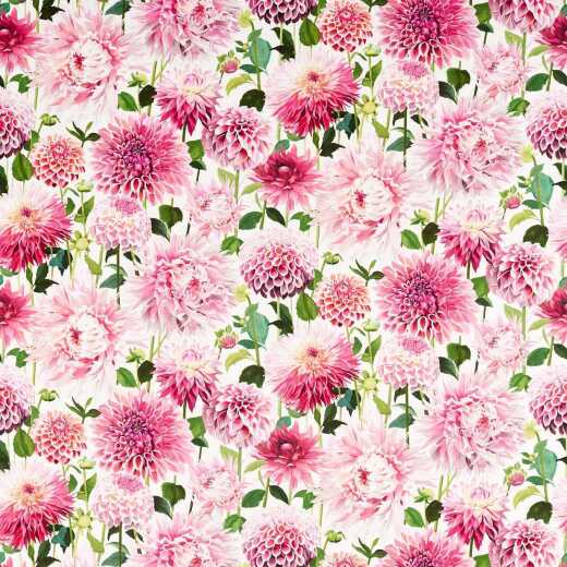 Made To Measure Curtains Dahlia Blossom/Emerald/New Beginnings