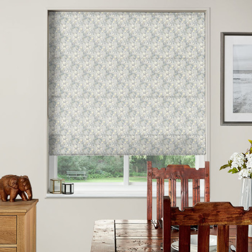 Golden Lily Slate Dove Electric Roman Blind