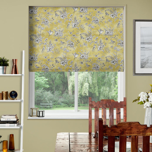 Made To Measure Roman Blinds Finch Toile Buttercup