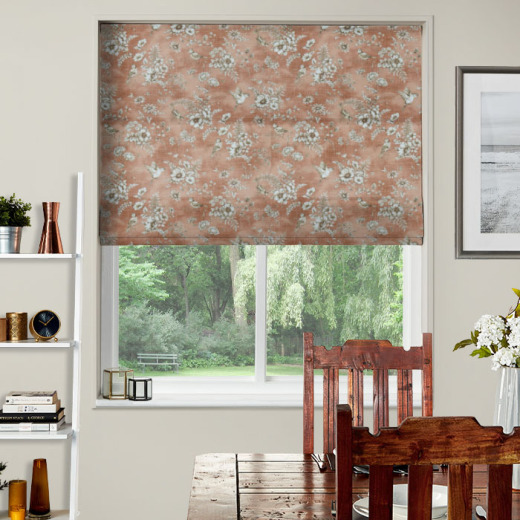 Made To Measure Roman Blinds Finch Toile Coral