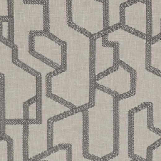 Labyrinth Charcoal Fabric