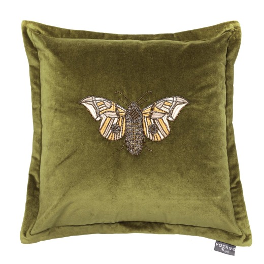 Luna Grass Green Velvet Cushion