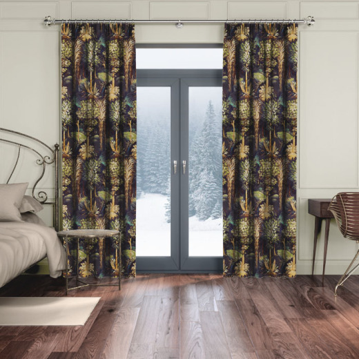Made To Measure Curtains Forbidden Forest Ebony