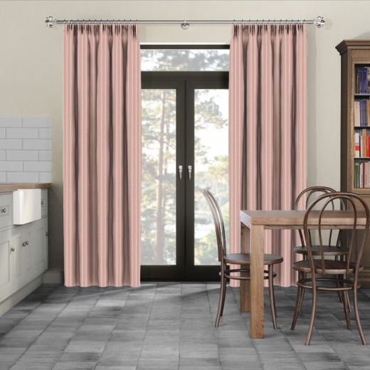 Made To Measure Curtains Pencil Stripe Rose