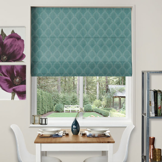 Made To Measure Roman Blind Boudoir Peacock