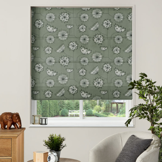 Made To Measure Roman Blind Dandelion Mobile French Grey