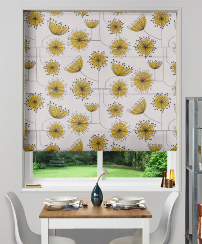 Made To Measure Roman Blind Dandelion Mobile Sunflower Yellow