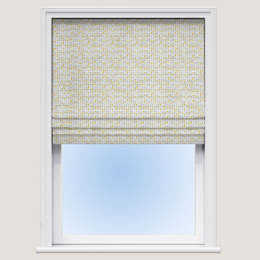 Made To Measure Roman Blind Dot Dot Ochre