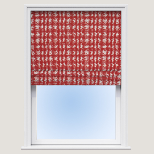 Made To Measure Roman Blind Dot Dot Scarlet