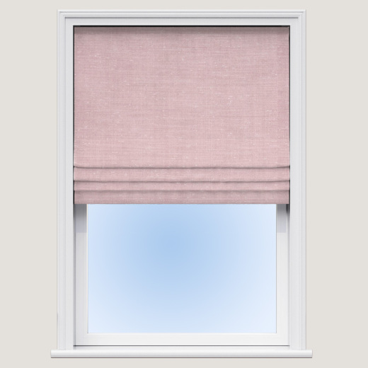 Made to Measure Roman Blind Dupion Faux Silk Powder Pink