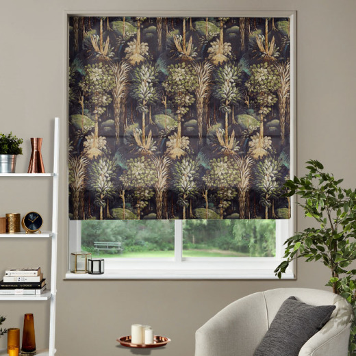 Made To Measure Roman Blind Forbidden Forest Ebony
