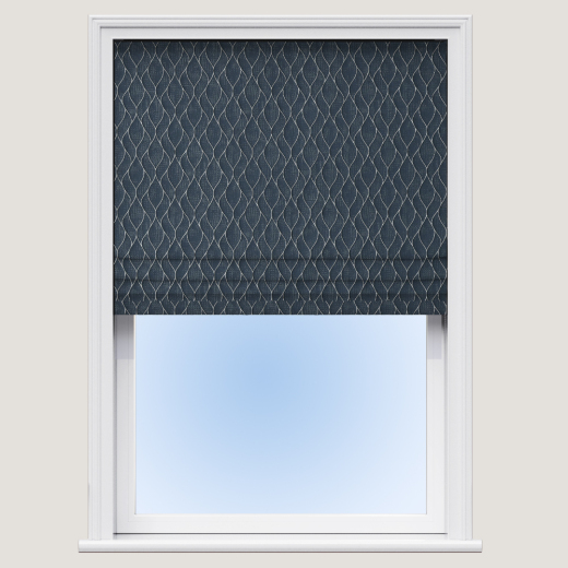 Made To Measure Roman Blinds Ripple Indigo