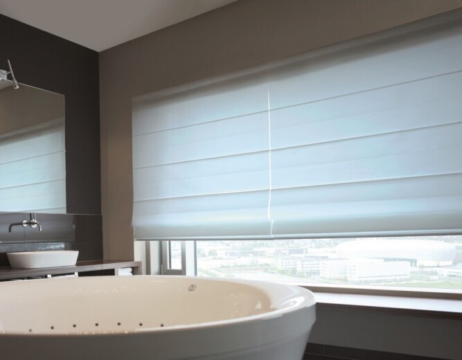 Motion Blinds Own Fabric Make Up Roman Blind