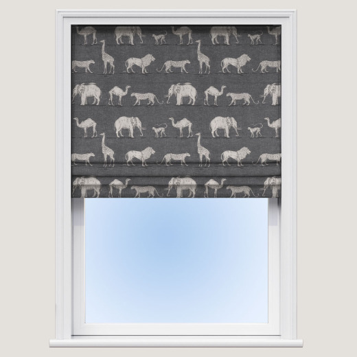 Prairie Animals Lead Roman Blind