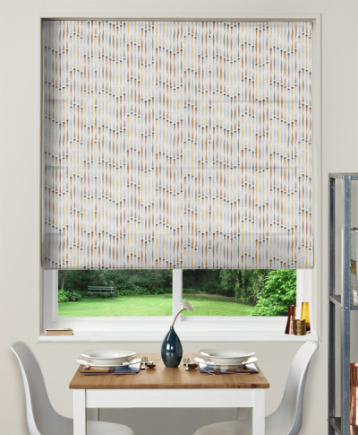 Made To Measure Roman Blind Cassandra Teal/Spice