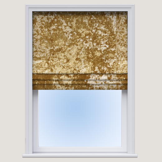 Made To Measure Roman Blind Crush Velvet Gold