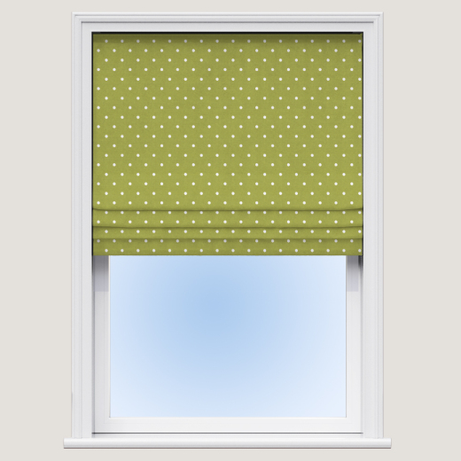 Made To Measure Roman Blind Dotty Lime