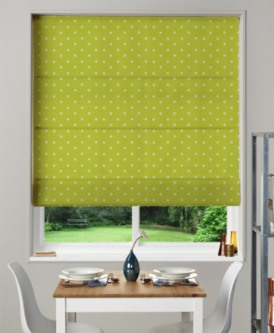 Made To Measure Roman Blind Dotty Lime
