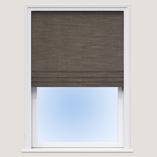 Made To Measure Roman Blind Dupion Faux Silk Cocoa