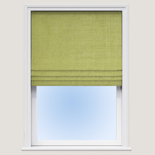 Made to Measure Roman Blind Dupion Faux Silk Viridian