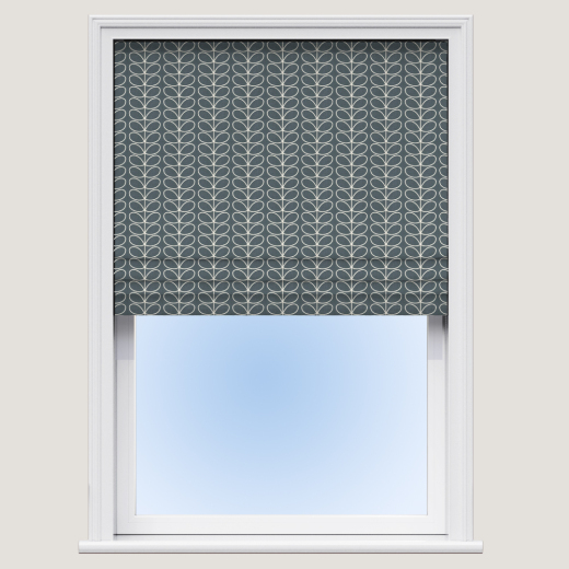 Roman Blind Orla Kiely Linear Stem Cool Grey