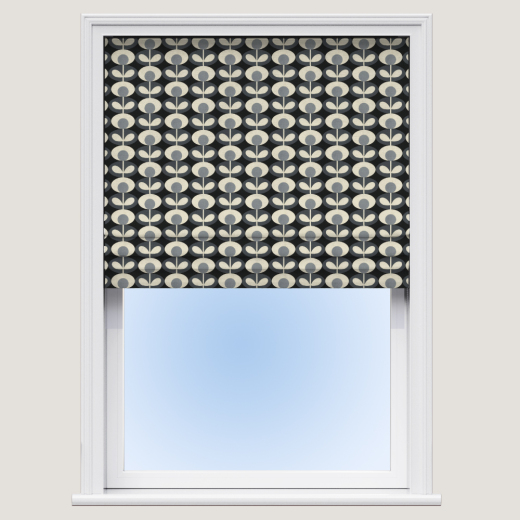 Roman Blind Orla Kiely Oval Flower Cool Grey