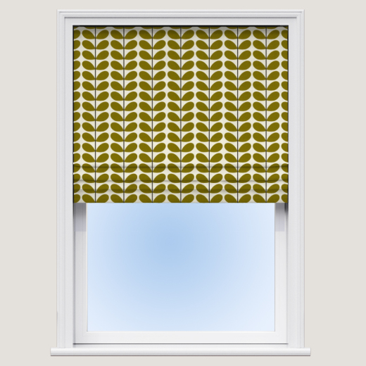 Roman Blind Orla Kiely Two Colour Stem Olive