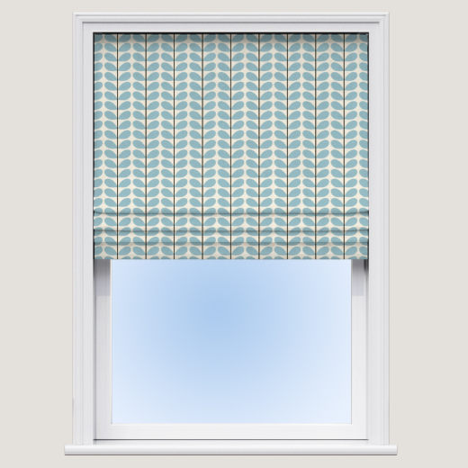 Roman Blind Orla Kiely Two Colour Stem Powder Blue