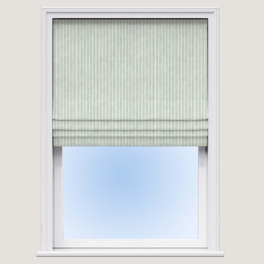 Roman Blind Pencil Stripe Duckegg