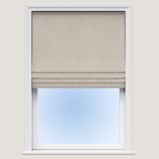 Roman Blind Pencil Stripe Oatmeal