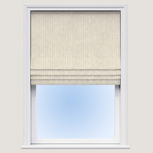 Roman Blind Pencil Stripe Pebble