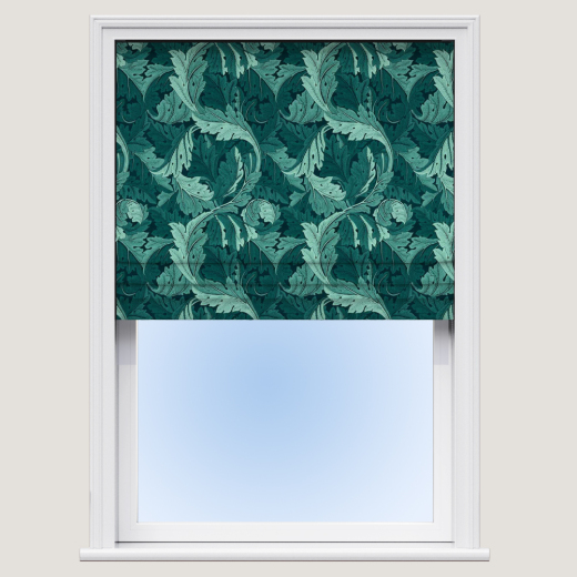 Made To Measure Roman Blinds Acanthus Jacquard Teal