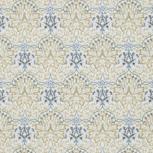 Made To Measure Roman Blinds Artichoke Embroidery Soft Gold/Cream