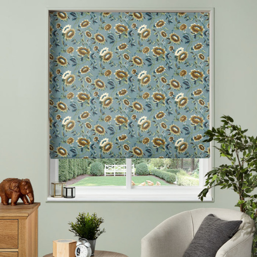 Made To Measure Roman Blinds Tonquin Chartreuse Denim Embroidery