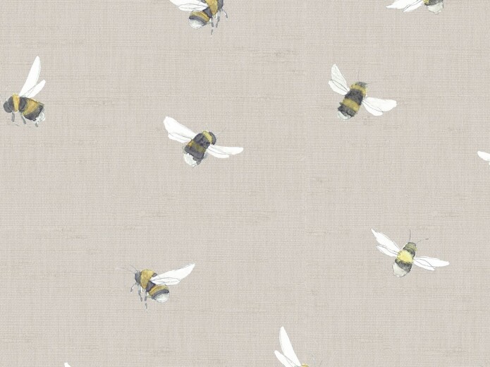 Busy Bees Linen Fabric