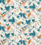 Akira Ginger Teal Fabric by Scion