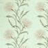 Catherinae Embroidery Silver Mint Fabric by Sanderson