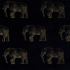 Elephant Noir Fabric by Porter And Stone