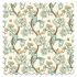 Swatch of Golden Lily Embroidery Linen Teal