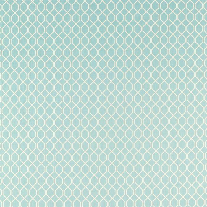 Botanical Trellis Blue Clay Fabric by Sanderson