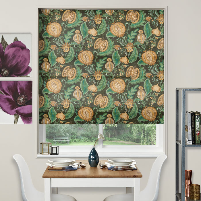 Roman Blind in Cantaloupe Forest